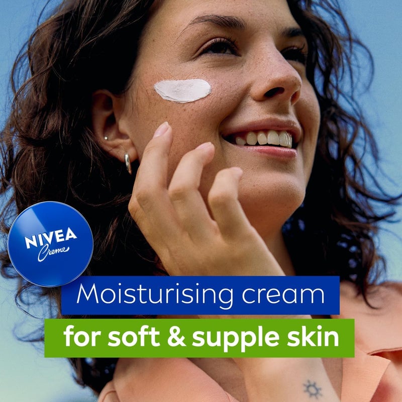 NIVEA Creme Tin Moisturizing Cream, 3x150ml - Intensive Care for Soft Skin - Image 3